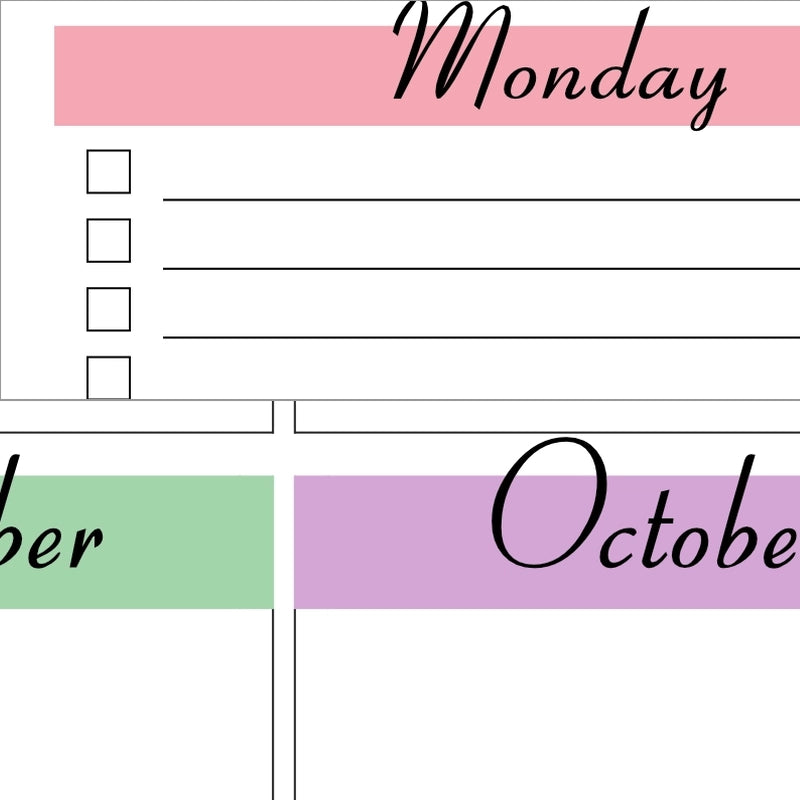 A close-up image showing two printable templates from the Cactus Garden Productivity Planner set: the "Weekly Plan" page and the "Yearly Calendar" page.
