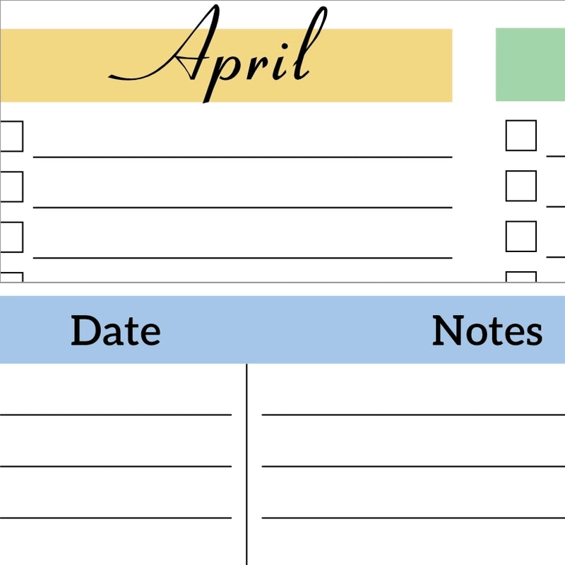 A close-up view of the "Monthly Plan" and "Yearly Plan" printable templates from the Cactus Garden Productivity Planner set.