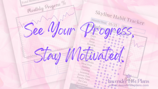 A text highlight for a post about habit tracker benefits. The text compares a checklist to a progress graph, stating a progress graph tells you a story.