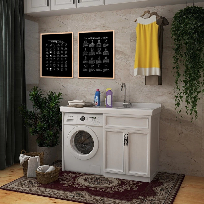 Laundry Care Symbols and Laundry Room Sign Printables, Black Color - image 3