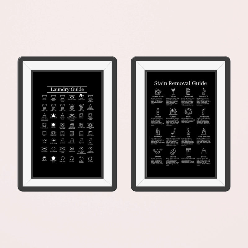 Laundry Care Symbols and Laundry Room Sign Printables, Black Color - image 6