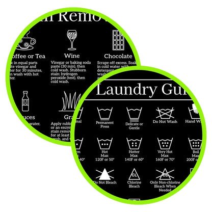 Laundry Care Symbols and Laundry Room Sign Printables, Black Color - zoom of image 9